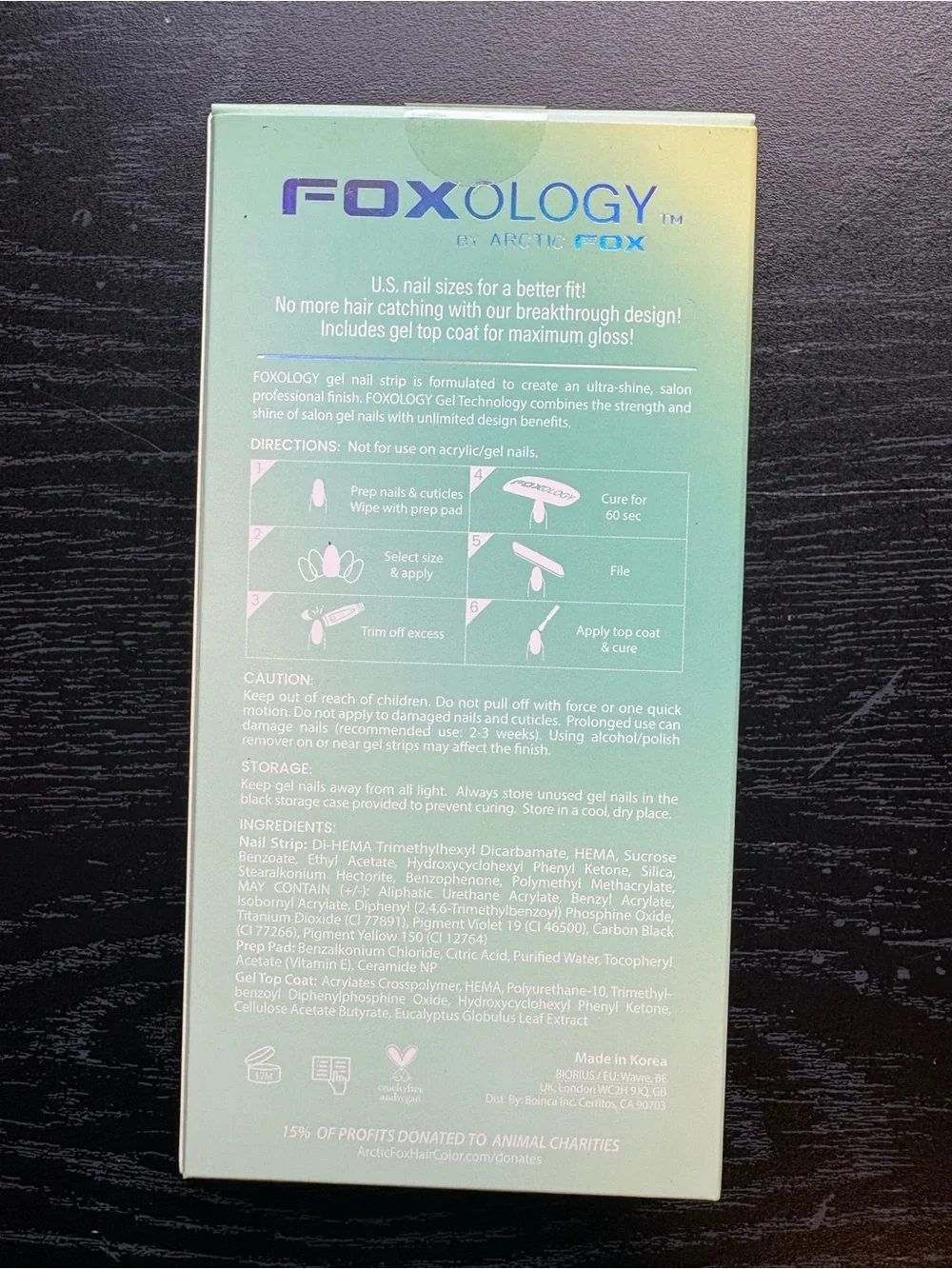Foxology Gel Nail Kit by Arctic Fox- Minty Flora